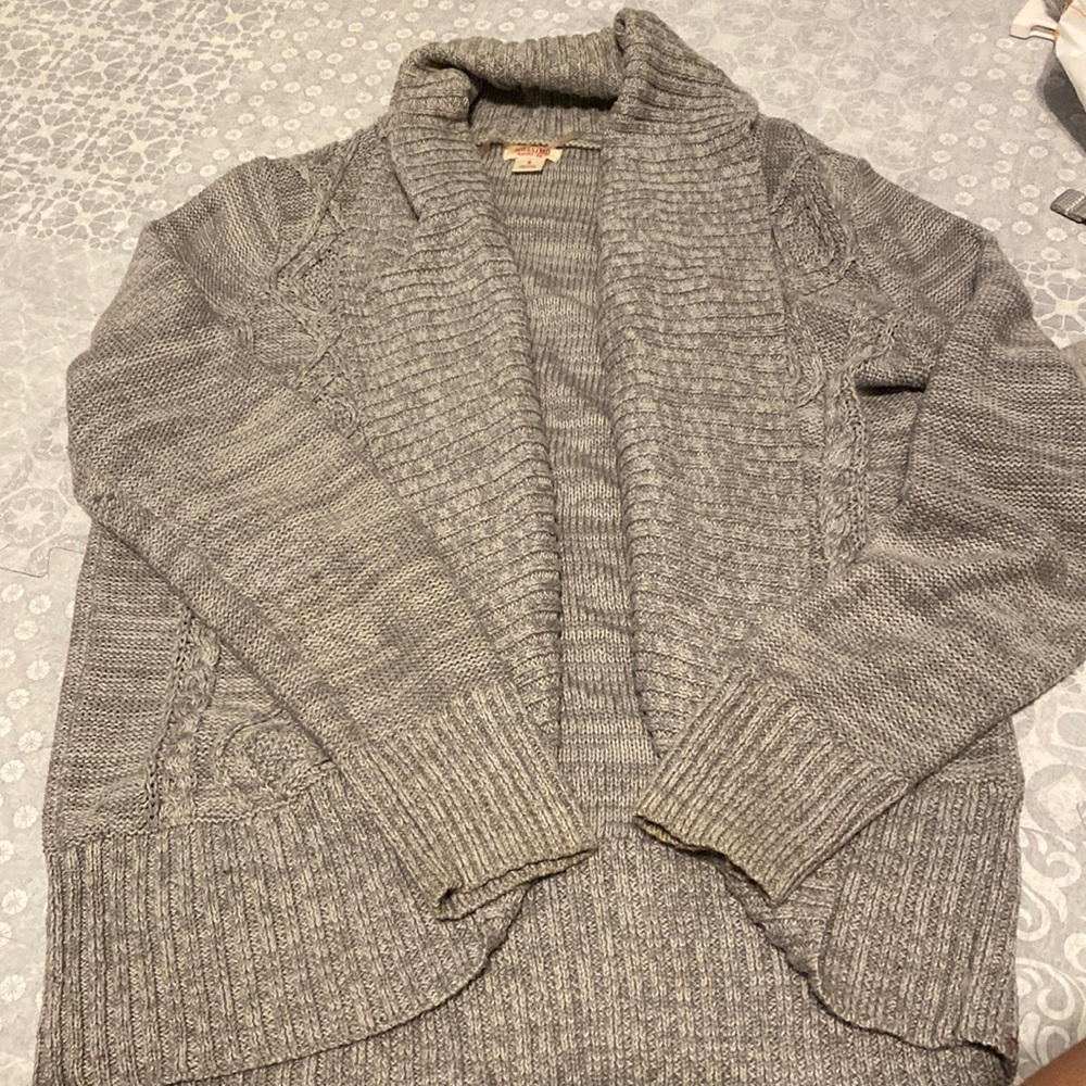 Grey Knit Cardigan